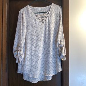 Chevron pattern blouse- worn twice